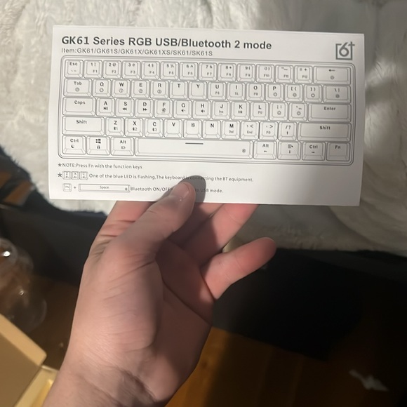 GL61 Series RGB USB/Bluetooth 2 mode keyboard, slightly used but like brand new - Picture 6 of 7